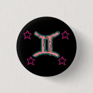GEMINI Stars 1 Inch Round Button