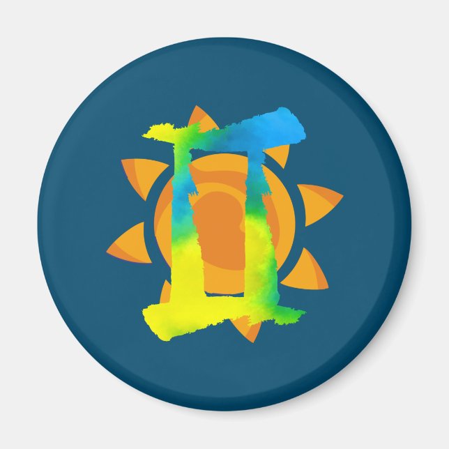 Gemini Sun Magnet (Front)