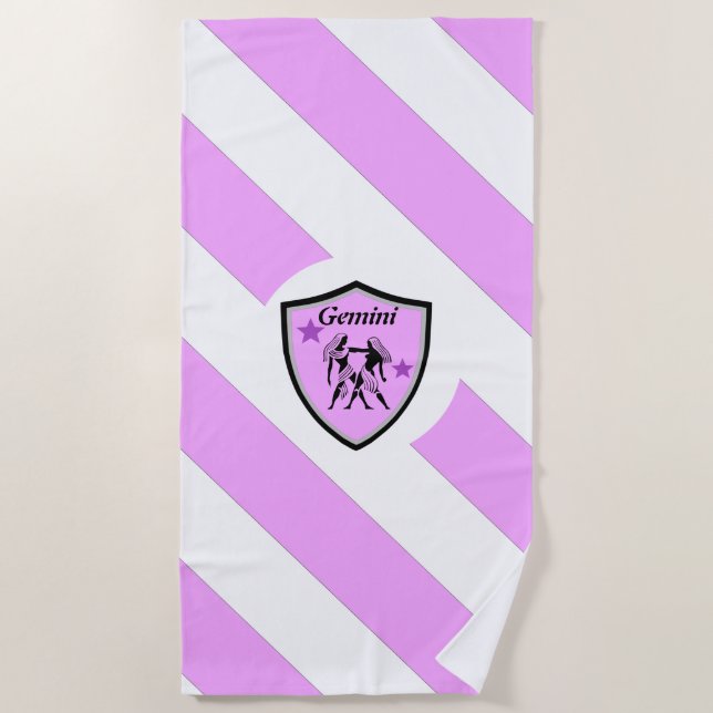 Gemini symbol    beach towel (Front)