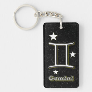 Gemini symbol keychain