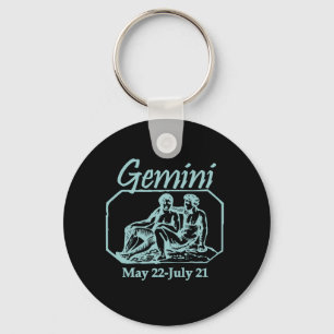 Gemini Teal Keychain