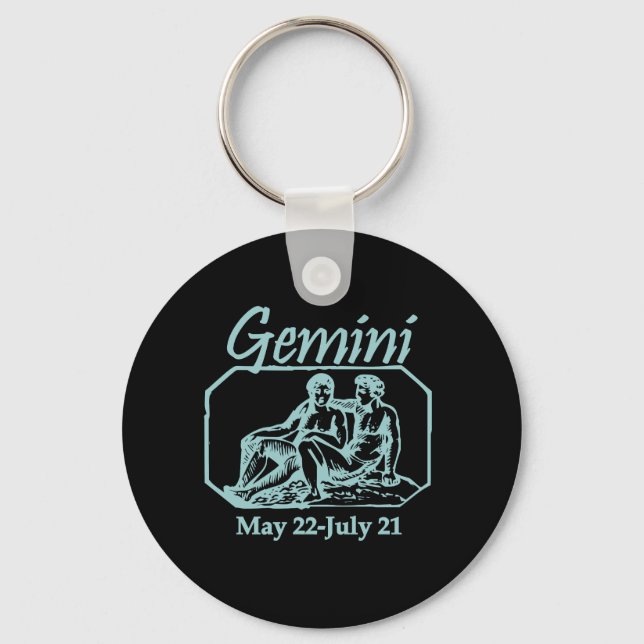 Gemini Teal Keychain (Front)