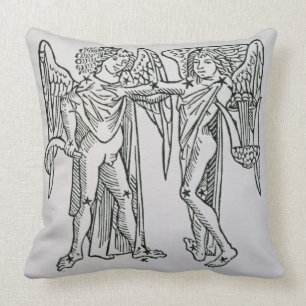 Gemini (the Twins) an illustration from the 'Poeti Throw Pillow