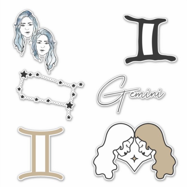 Gemini the twins astrology zodiac birthday gold (Front)