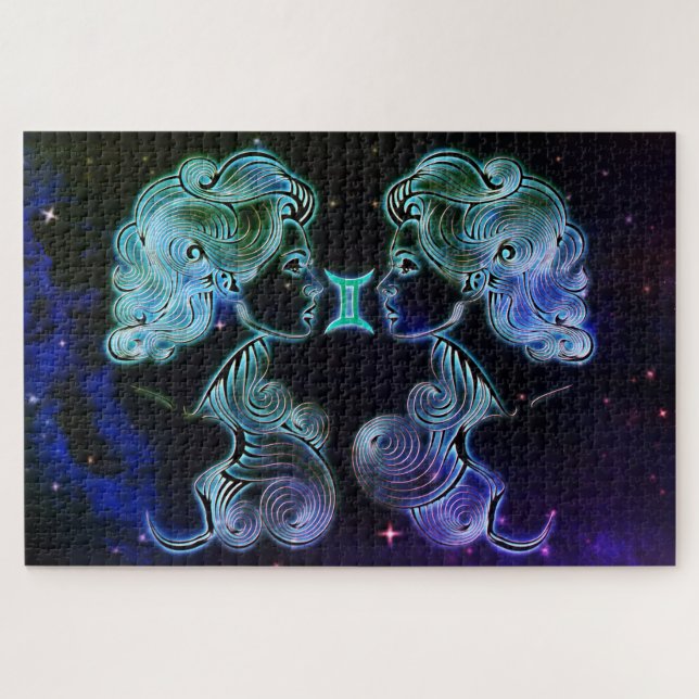 gemini the twins zodiac puzzle  (Horizontal)