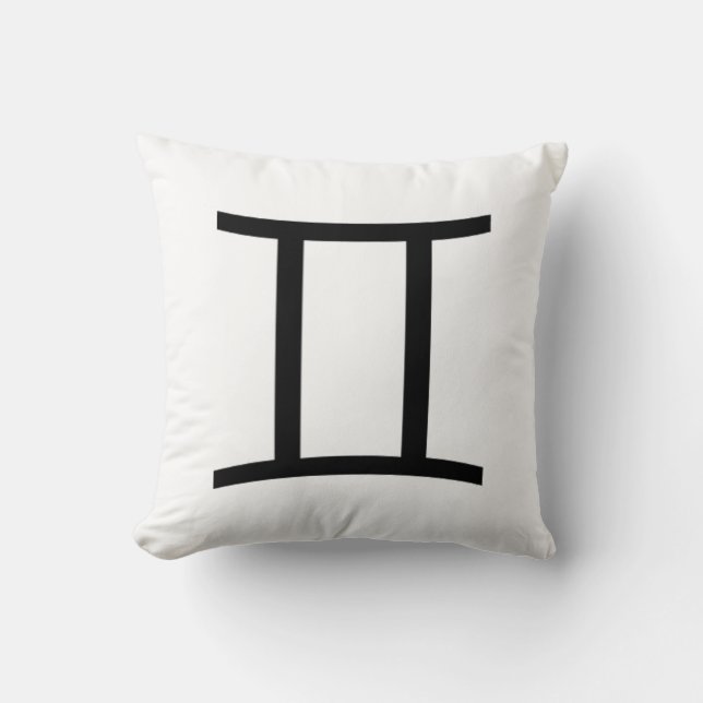 Gemini Throw Pillow (Front)