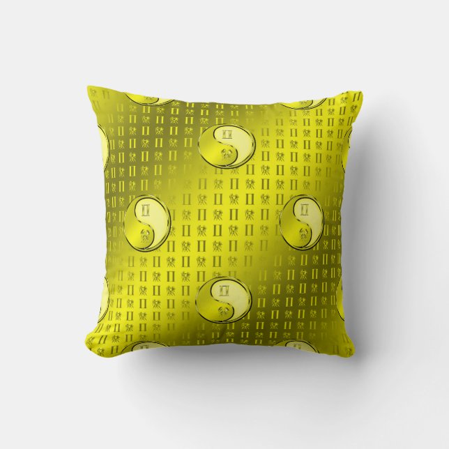 Gemini Throw Pillow (Front)