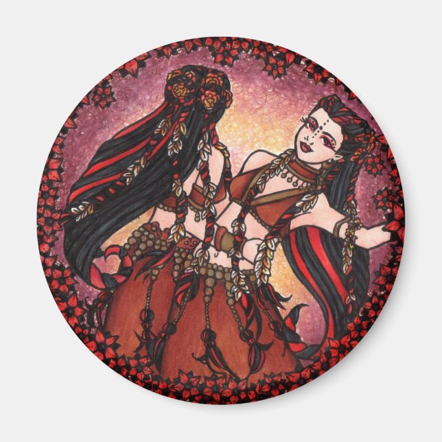 Gemini Tribal Belly Dancers Magnet (Front)