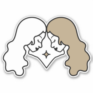 Gemini Twins Air Sign black astrological symbol