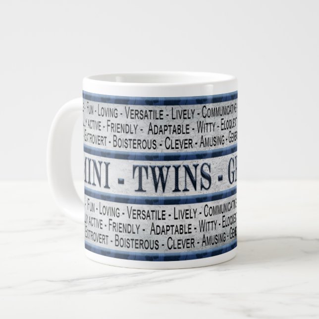 GEMINI - TWINS - CAFÉ/SOUP/JUMBO MUG - TEXTE (Devant gauche)