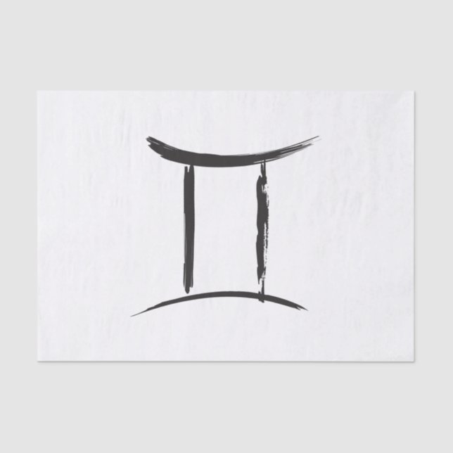GEMINI Twins Duality Zodiac May June Astrology  Tissue Paper (Front)
