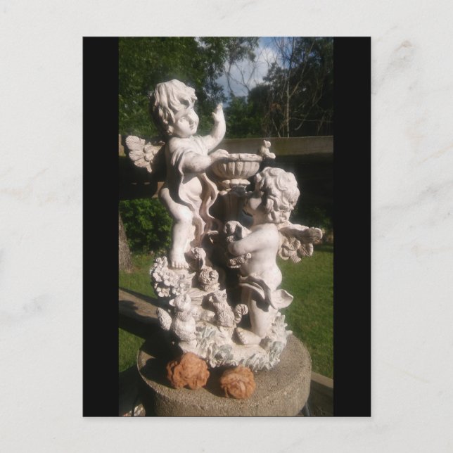 GEMINI TWINS & OKLAHOMA ROSE ROCK POSTCARD (Front)