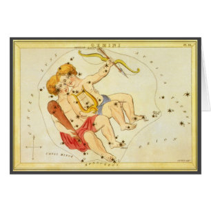 Gemini Twins Vintage Constellation Urania's Mirror