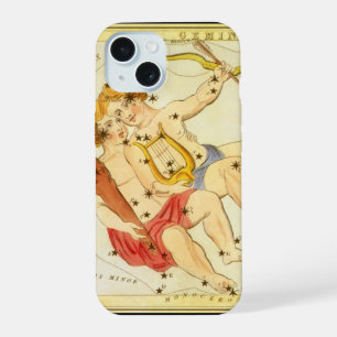 Gemini Twins Vintage Constellation Urania's Mirror iPhone 15 Case