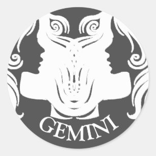Gemini Twins Zodiac Horoscope Sign Stickers