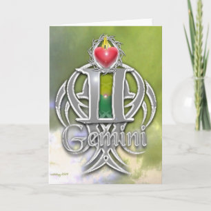GEMINI valentines jour ou carte d'anniversaire
