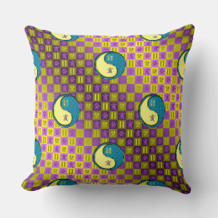 Gemini & Water Boar Throw Pillow