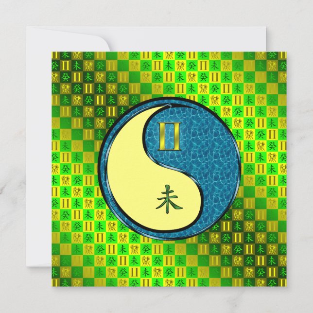 Gemini & Water Goat Card (Front)