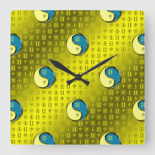 Gemini & Water Monkey Square Wall Clock