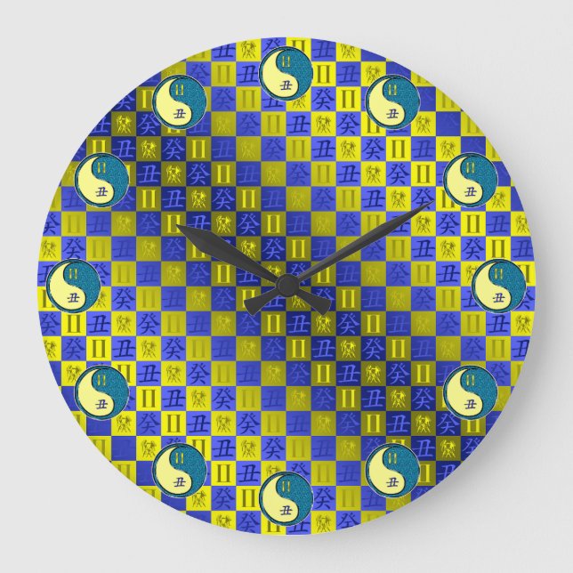 Gemini & Water Ox Large Clock (Front)
