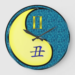 Gemini & Water Ox Large Clock