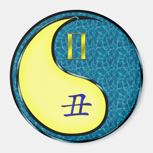 Gemini & Water Ox Magnet (Front)