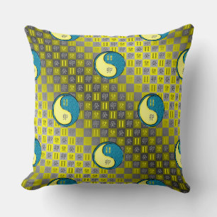 Gemini & Water Rabbit Throw Pillow
