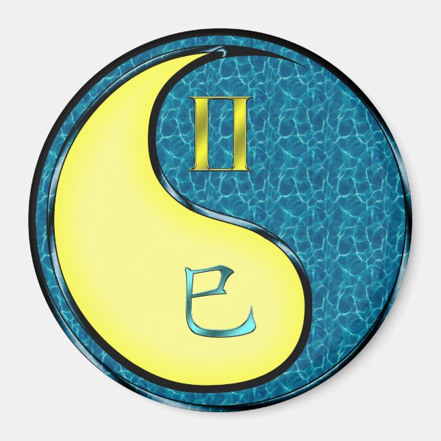 Gemini & Water Snake Magnet (Front)