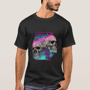 Gemini Witchcraft Zodiac Signs Skull Constellation T-Shirt