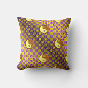 Gemini & Wood Boar Throw Pillow