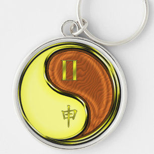 Gemini & Wood Monkey Keychain