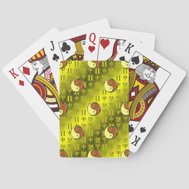 Gemini & Wood Monkey Playing Cards (Back)