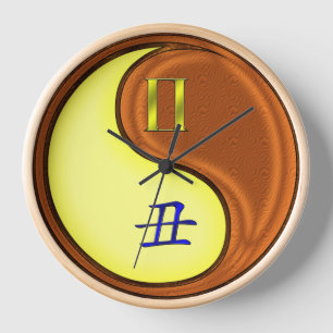 Gemini & Wood Ox Clock