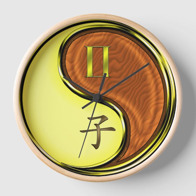 Gemini & Wood Rat Clock (Front)