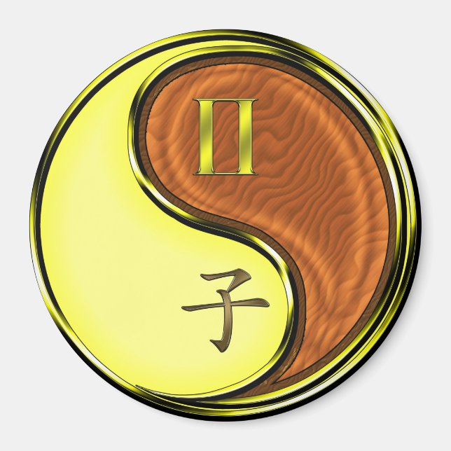 Gemini & Wood Rat Magnet (Front)