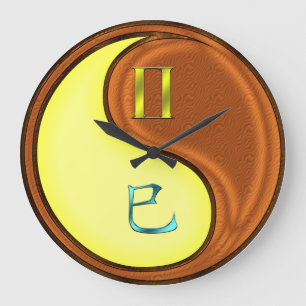 Gemini & Wood Snake Large Clock