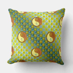 Gemini & Wood Snake Throw Pillow