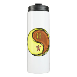 Gemini & Wood Tiger Thermal Tumbler