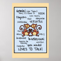 Gemini wordcloud  poster