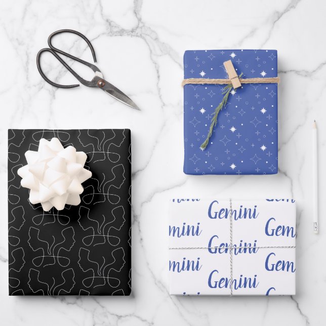 ⭐Gemini Wrapping Paper | Set of 3 (Front)