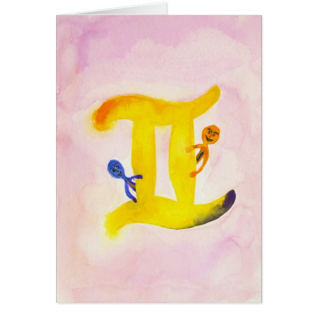 Gemini Yellow Zodiac Symbol Blank (Front)