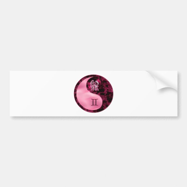 Gemini Yin Yang Bumper Sticker (Front)