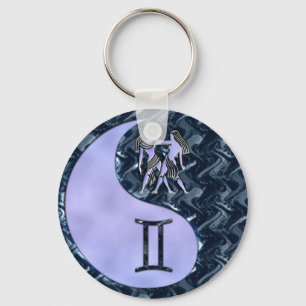 Gemini Yin Yang Keychain