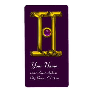 GEMINI ZODIAC ANNIVERSAIRE JEWEL Purple Alexandrit