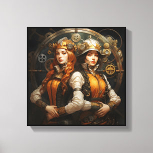 Gemini Zodiac Art Canvas Print