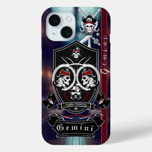 Gemini, zodiac, Birth, design, Classic, Pirate iPhone 15 Case