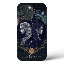 Gemini zodiac black and gold Case-Mate iPhone case