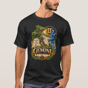 Gemini Zodiac Bonsai Art T-Shirt