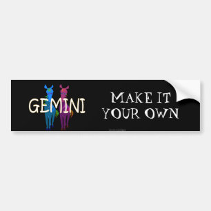 Gemini zodiac bumper sticker