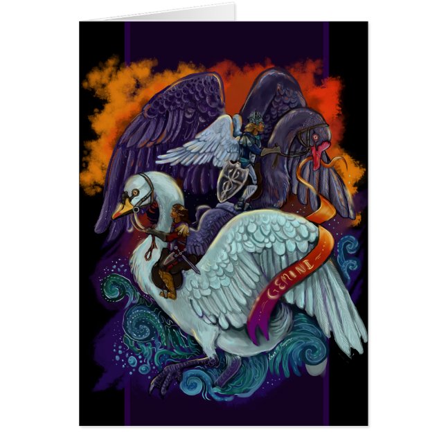 Gemini Zodiac Card (Front)